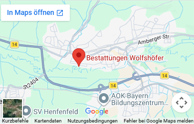 Lageplan Bestattungen Wolfshöfer – Klicken für Google Maps
